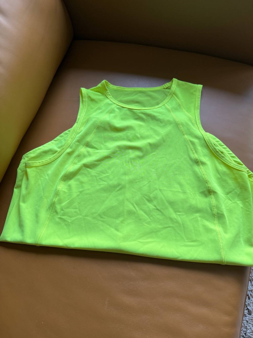 Lululemon Women’s Neon Yellow Sleeveless Athletic Tank Top